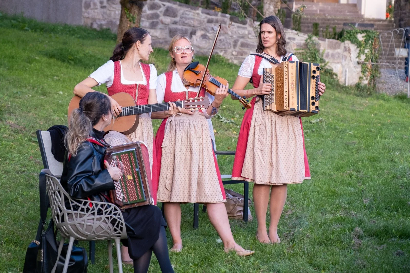 Musiciste dal vivo durante il ricevimento